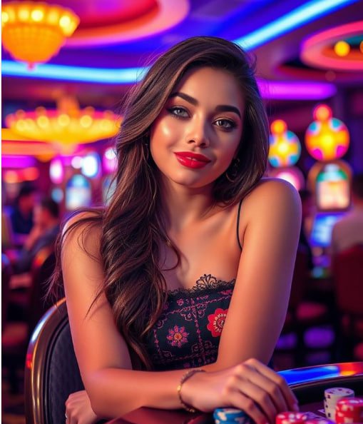 tg7779 live baccarat table with real dealer and betting interface on screen